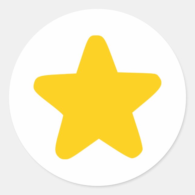 Coloured Star Classic Round Sticker (Front)