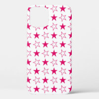Coloured stars seamless pattern, pink stars vintag