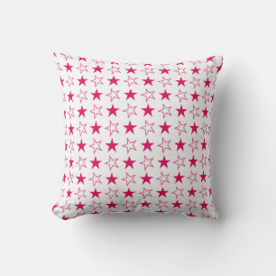 Coloured stars seamless pattern, pink stars vintag throw pillow