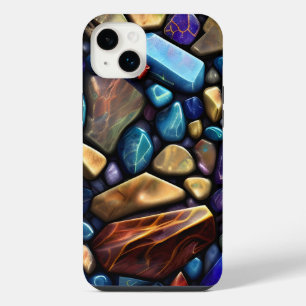 Coloured Stone Mosaic Pattern iPhone 14 Plus Case