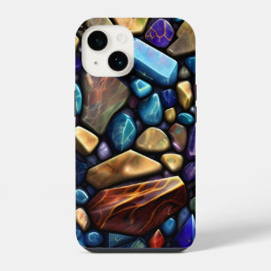 Coloured Stone Mosaic Pattern iPhone 14 Case