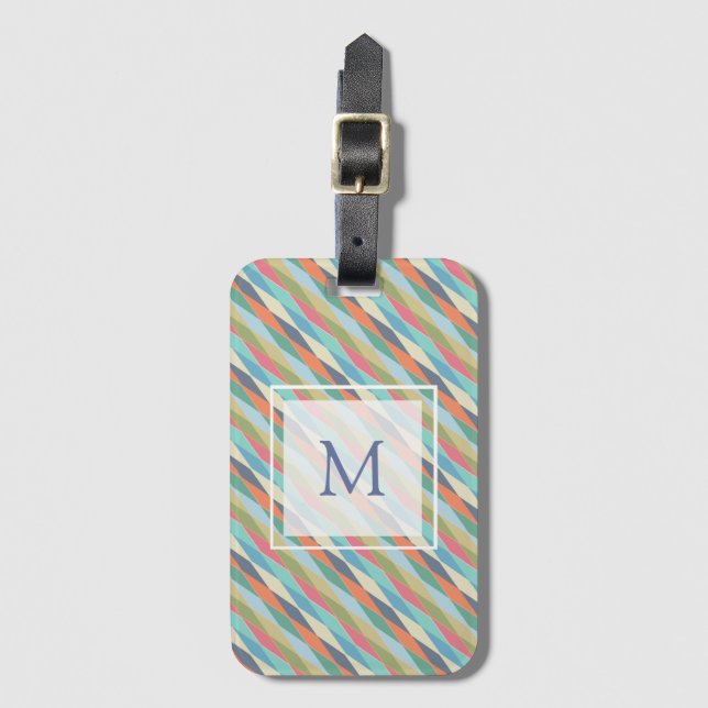 Coloured stripes. luggage tag (Front Vertical)