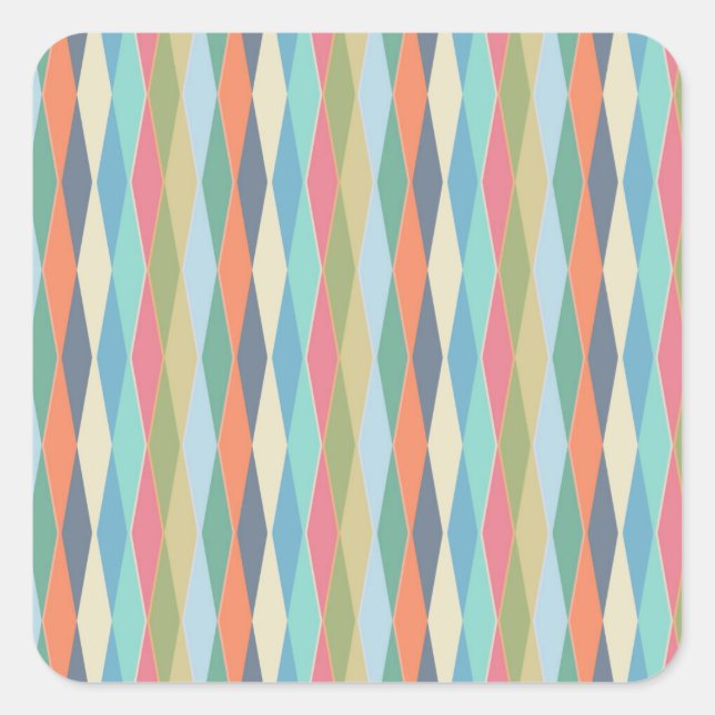 Coloured stripes. square sticker (Front)