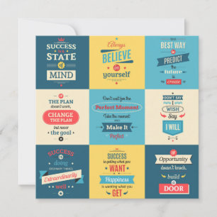 Coloured Success Quotes Holiday Card