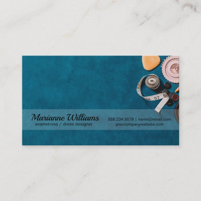 Coloured Threading | Seamstress Business Card (Front)