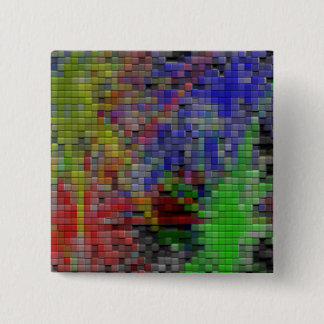 Coloured Tiles 2 Inch Square Button
