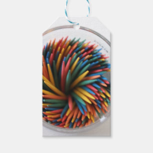 Coloured Toothpicks  Gift Tags