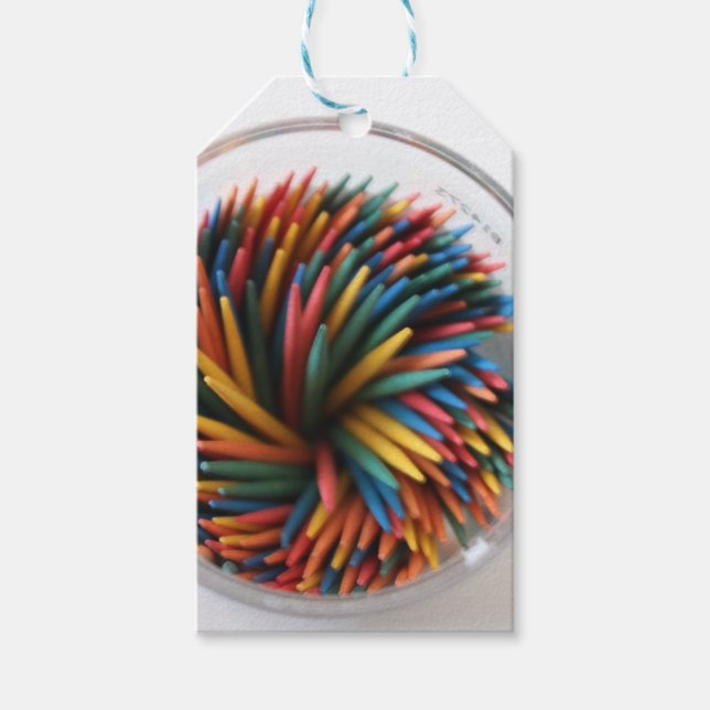 Coloured Toothpicks  Gift Tags (Front)