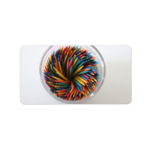 Coloured Toothpicks Labels