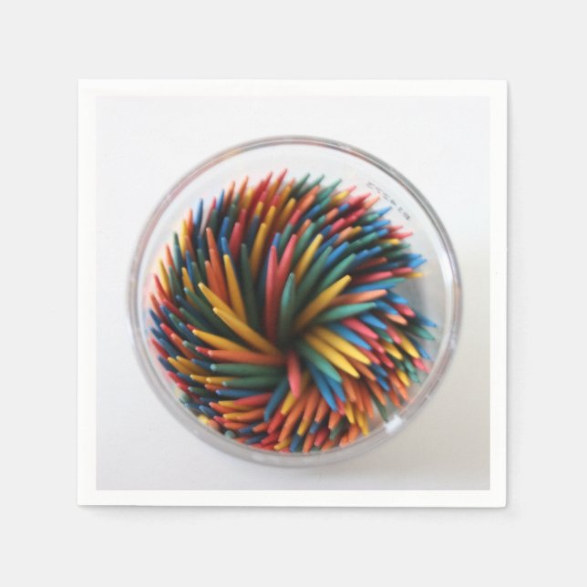 Coloured Toothpicks Paper Napkins (Front)