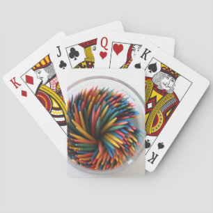 Coloured Toothpicks Playing Cards
