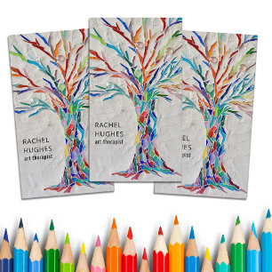Coloured Tree Art Therapist Business Card