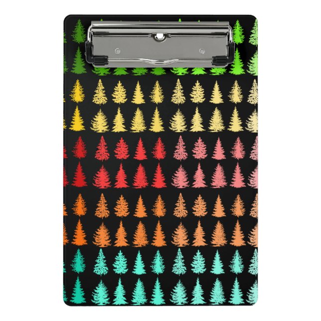 Coloured Trees Mini Clipboard (Front)
