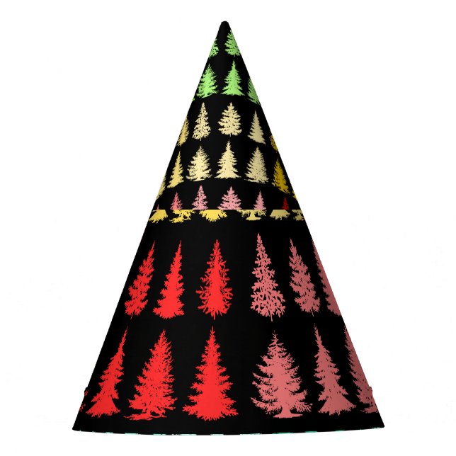 Coloured Trees Party Hat (Front)