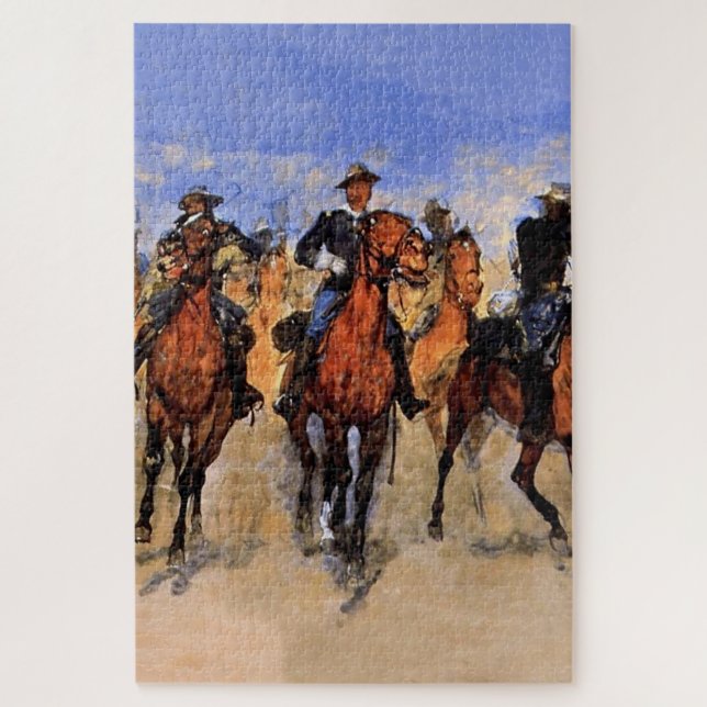 Coloured Troops to the Rescue by Frederic Remingto Jigsaw Puzzle (Vertical)