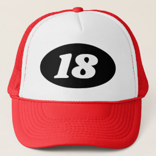 Coloured trucker hat for teen's 18th Birthday