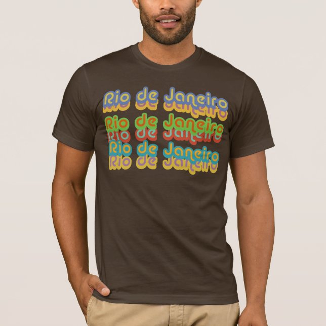 Coloured typography "Rio" T-Shirt (Front)