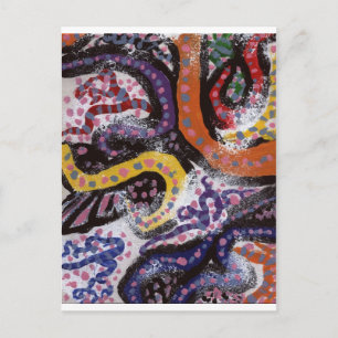 Coloured vines 1 postcard