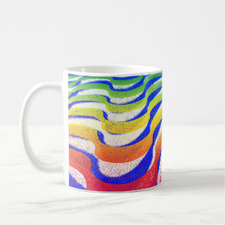 Coloured waves coffee mug