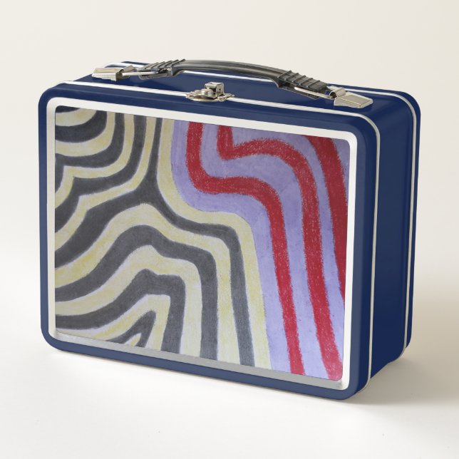Coloured Waves Metal Lunchbox (Devant)