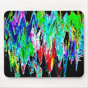 Coloured waves mouse pad