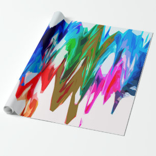 Coloured waves wrapping paper