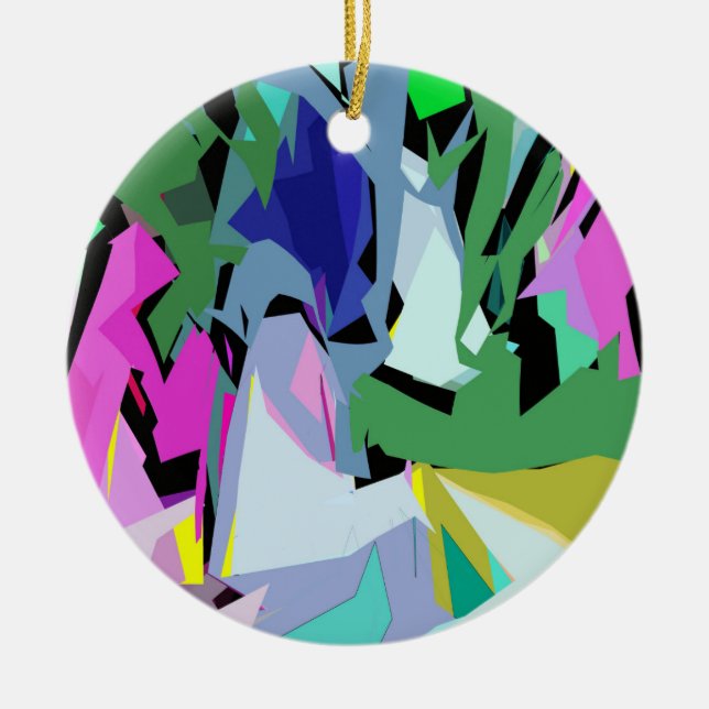 Coloured wind ceramic ornament (Front)