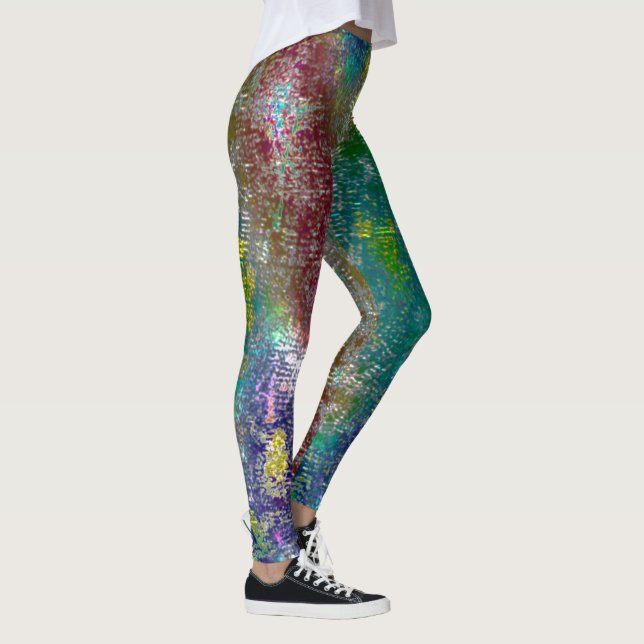 Coloured with grooves and skinned stained paint leggings (Right)