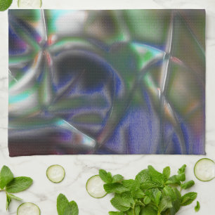 Coloured with rough digital grainy or blurry glass kitchen towel
