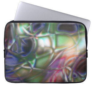 Coloured with rough digital grainy or blurry glass laptop sleeve