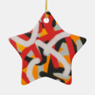 colourful 0748 abstract art ceramic ornament