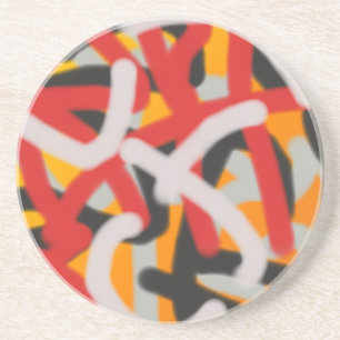 colourful 0748 abstract art coaster