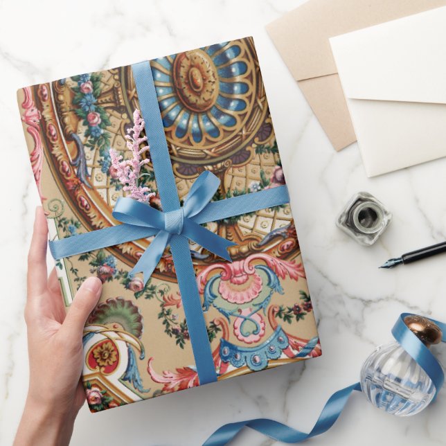 Colourful 18 Century pattern Wrapping Paper (Gifting)