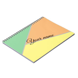 Colourful 1970s triangles pattern   Modern Asbtrac Notebook