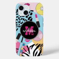 Colourful 1990's Nineties Pattern Monogram