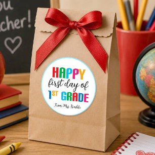 Colourful 1st Grade School Sticker