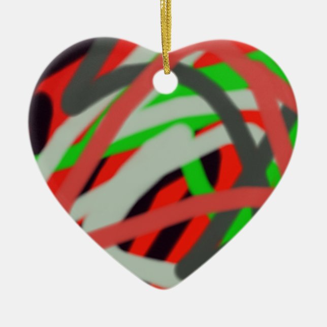 colourful 2993 absract art ceramic ornament (Front)