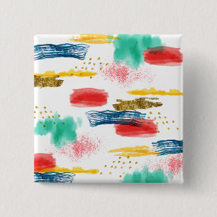 Colourful 2 Inch Square Button