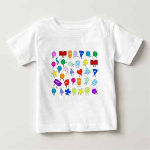 Colourful 2D & 3D Geometric Shapes Pattern Baby T-Shirt