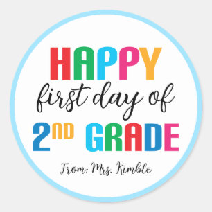 Colourful 2nd Grade School Sticker
