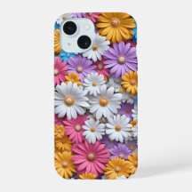 Colourful 3D Daisies Floral Phone Case