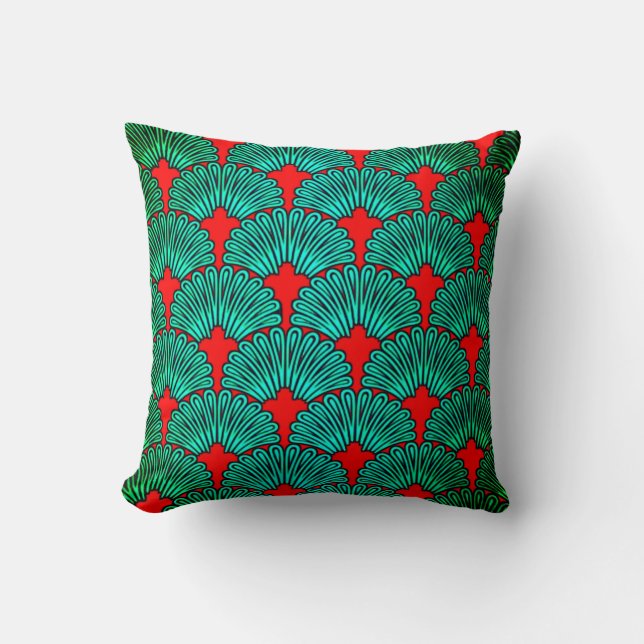 Colourful 3D Digital Art Throw Pillow | 16x16 Perf (Front)