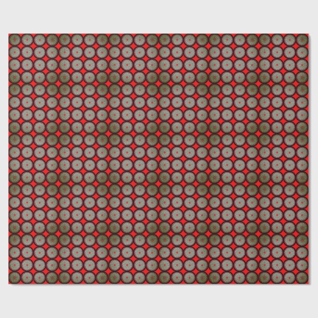 Colourful 3D Digital Design Matte Wrapping Paper – (Flat)