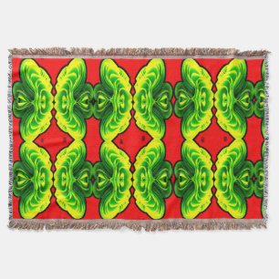 Colourful 3D Digital Design Throw Blanket