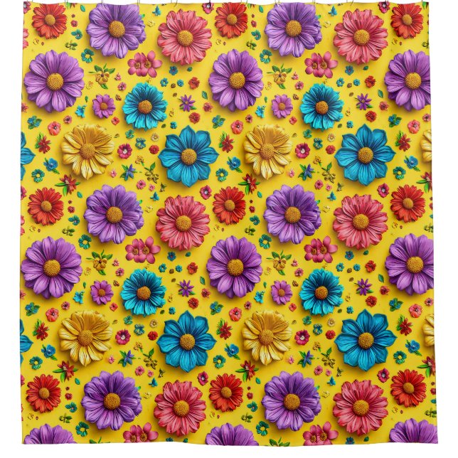 Colourful 3d flowers (Front)