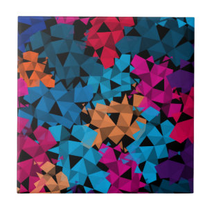 Colourful 3D geometric Shapes Tile