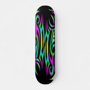Colourful 3D Tattoo Skateboard