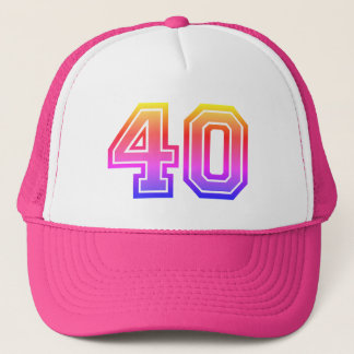 Colourful 40th Birthday Party Trucker Hat
