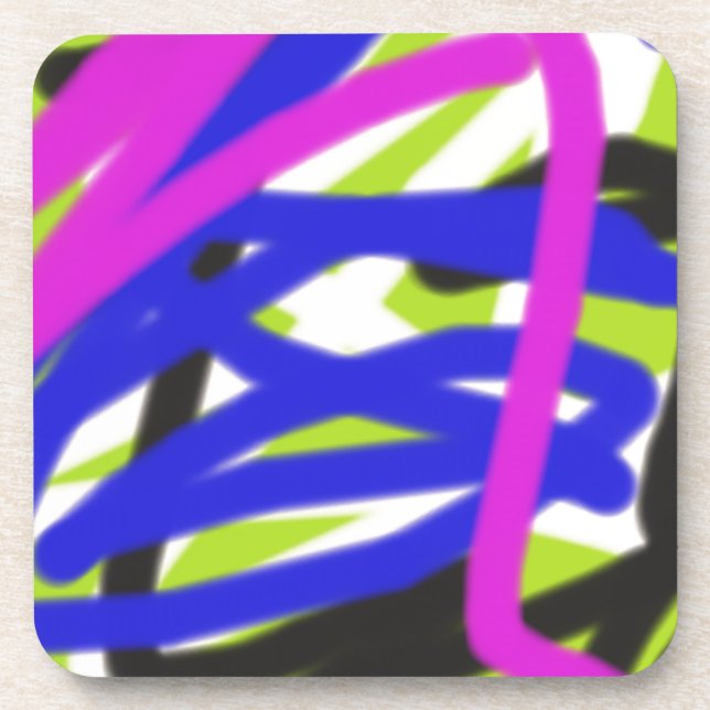 colourful 4834 abstract art coaster (Front)
