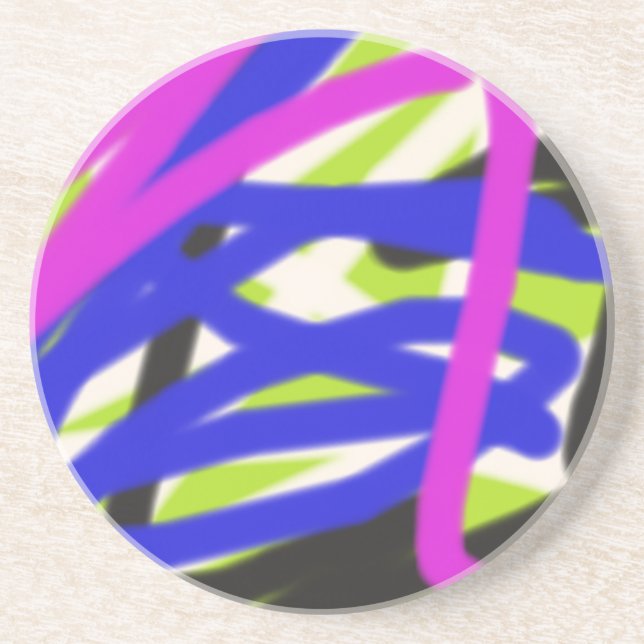 colourful 4834 abstract art coaster (Front)